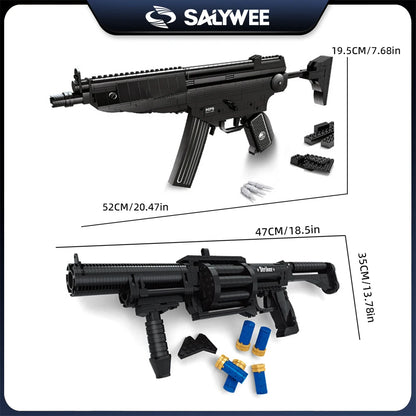 DIY Assembled Handgun Building Blocks, Simulation Gun Educational Toy, Nice Birthday Holiday Gift For Kids Boys Home Decoration