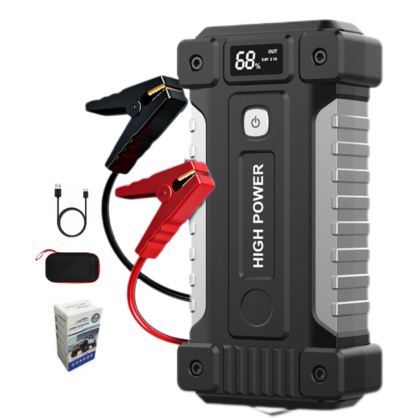 SUKIN Super Capacitor Jump Starter for Car 12V Instant Start Portable Emergency Power Supply for Automotive Battery Dead Cell