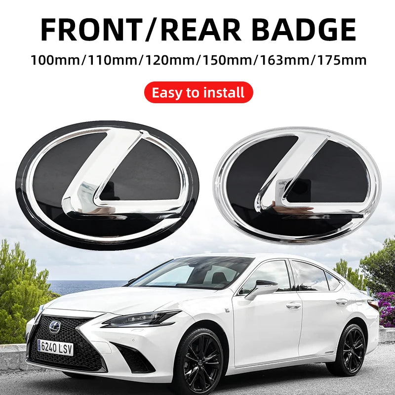 Car Logo Front Grill Emblem Badge Hood Trunk Rear Logo Badge Emblem For Lexus F SPORT ES UX 300e GX LBX NX RX 350h 450h GS CT