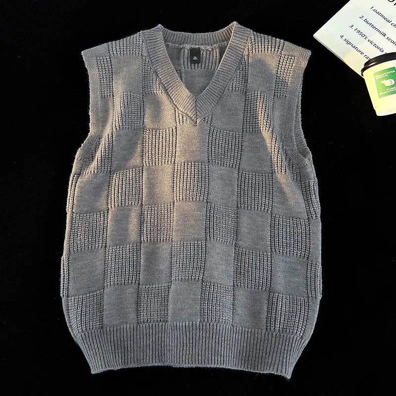 Loose V-neck Outerwear Bottom Clothing Basic Casual Vest Sleeveless Lightweight Windproof Jacket Warm Coat Men Fashion Waistcoat