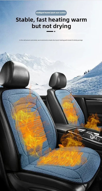 NEW 1-2PCS Heated Car Seat Cover Car Heating Cushion Winter Heated Seats Car Seat Warmer 12V Seat Cushion For Back And Seat