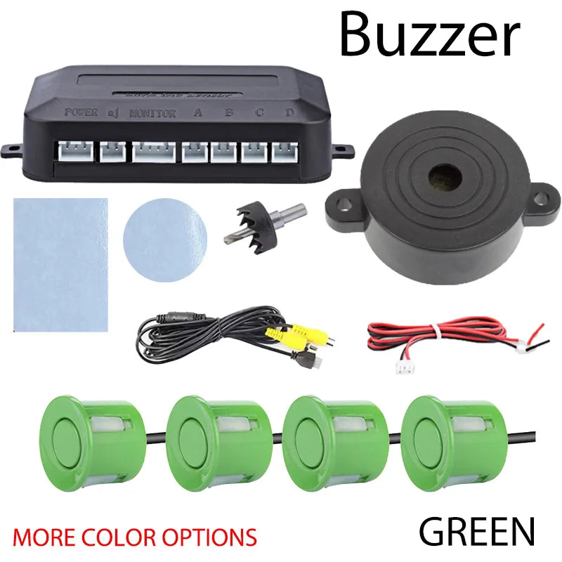 AHD CVBS Video Parking Sensor System Digital Display Auto Parktronic Car Reverse Radar Assistance Kit
