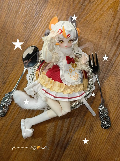 Miaomiaomiao Cifang Bjd Doll One Eighth Scale Articulated Cat Girl Blind Box Cute Trendy Ornament Moonlight Fairy Tale Gift Toy