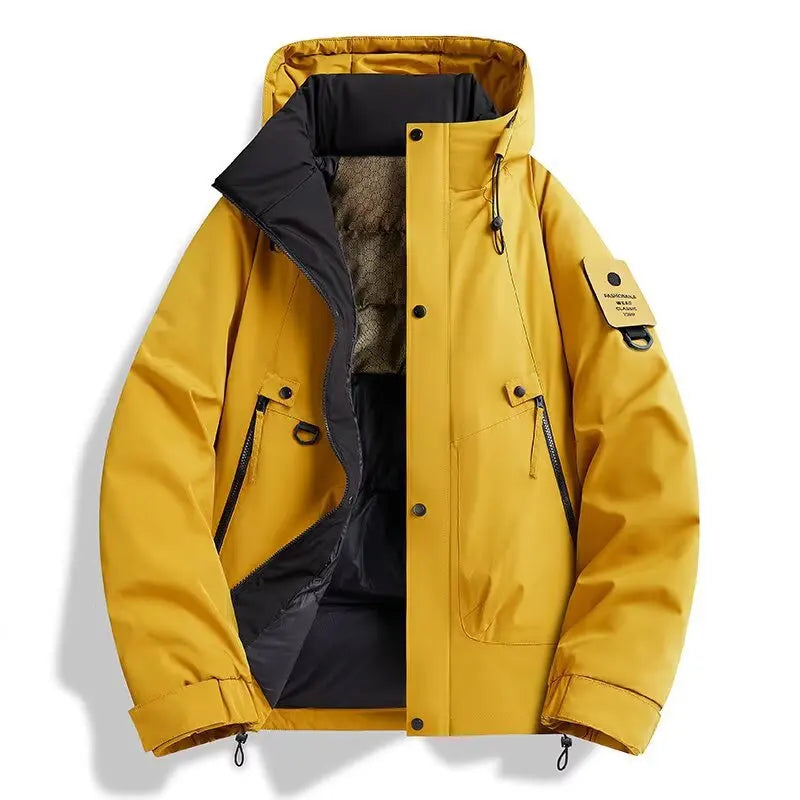 2025 New Men's Winter Coat Thickened and Warm Loose Cotton Jacket Outdoor Ski Jacket Padded Jacket