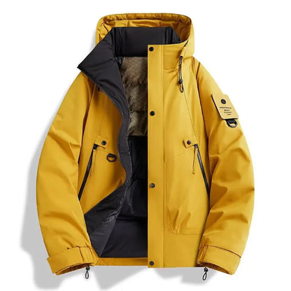 2025 New Men's Winter Coat Thickened and Warm Loose Cotton Jacket Outdoor Ski Jacket Padded Jacket