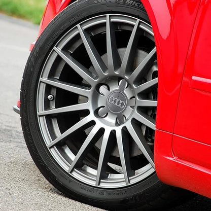 4Pcs Car Wheel Hub Cover Tires Rim Center Replace Cap Decoration Accessories For Audi Q5 A3 A5 A4 A4L A6 A6L A7 A8 Auto Emblem