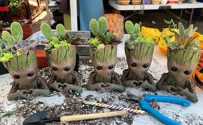 Groot Flower Home Decoration Vases Multifunction Groot Flower Pot Ornaments Arrangement Action Character Figurine Pen Holder