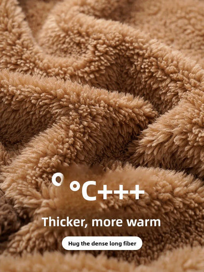 Thiened Coral Fce Pajamas Women's Winter Home Clothes Long Sve Bodysuit Sp Robe for Men And Women Couples