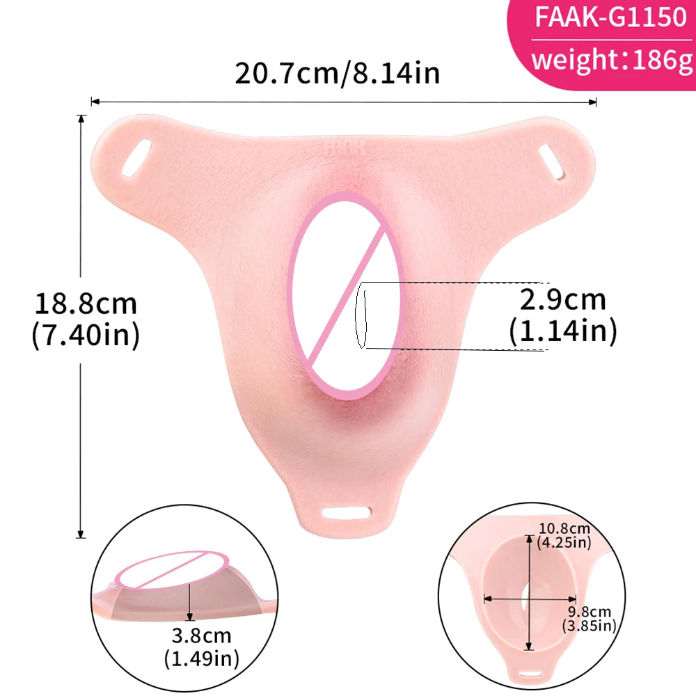 SXXY Super Lifelike Vagina Chastity Cage Penis Hiding Insertable Toy Flexible Silicone Cock Cage Adult Intimate Pleasure Product