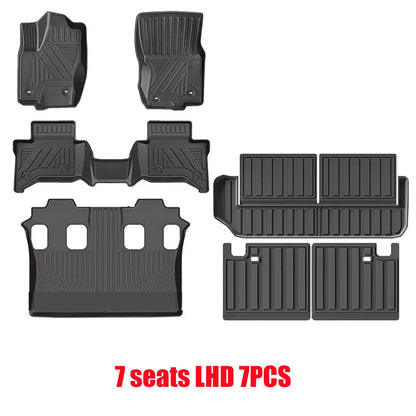 Floor Mats Waterproof Anti-Slip For Toyota Land Cruiser Prado 250 J250 LC250 All Weather Front Rear Cargo Liner Mat 2024 2025