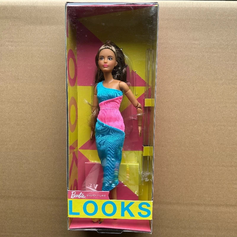 Barbie Fashion Collection Doll Multi-Joint Movable Curly Hair Look Gift for Girls Collectible Toy