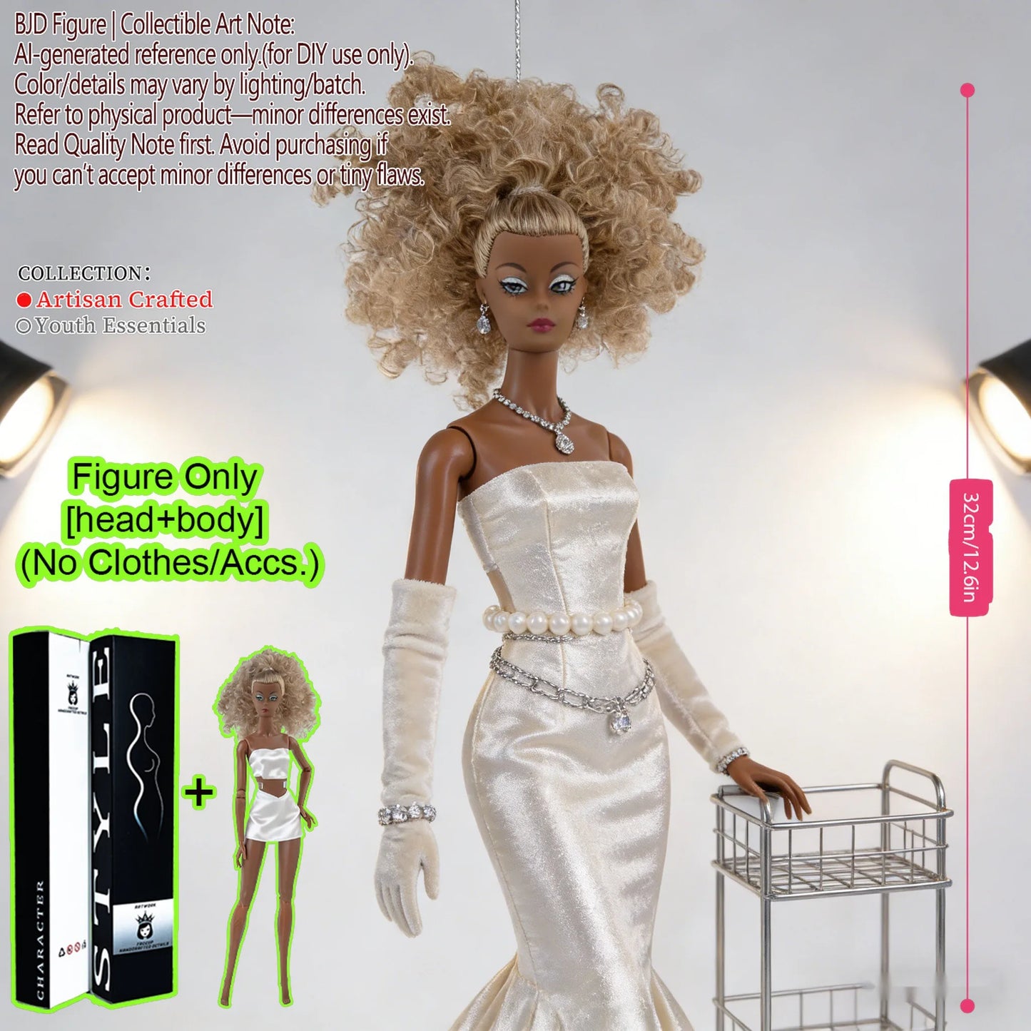 12 Inch 1/6 MJD BJD Fashion Supermodel Ball Joint Figure Exquisite Makeup Smooth Skin Display Toy No Clothes