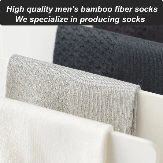 12Pairs Bamboo Fiber Socks Men Casual Business Mesh Breatheable Anti-Bacterial Comfortable High Quality Sock Male Size EU38-45