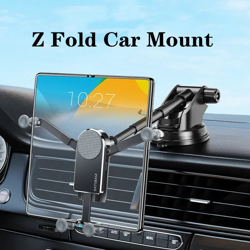 Eary for Z fold 7 6 5 Car Phone Holder Stand Mount Dashboard Suction Cup Bracket 360°Rotate for Samsung S26 S25 iPhone 17 Xiaomi