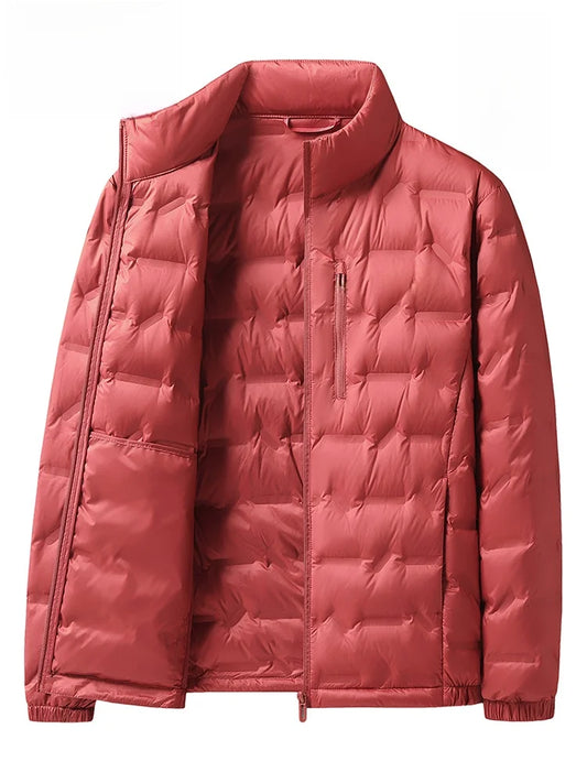 Men's Lightweight down Jacket 90% White Duck down Windproof Stand Collar Youth Versatile Trendy Urban Casual Outdoor Style