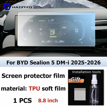 For BYD Sealion 5 DM-i 2025-2026 interior Matte Screen Protector console GPS Navigation LCD screene TPU film Scratch resistant