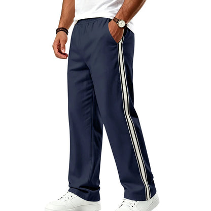 2026 Men Colorful Webbing Straight Sweatpants, Drawstring Loose Joggers For Gym Sports Wholesale EU US