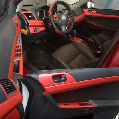 For Mitsubishi Lancer EX2009-2016 Interior Central Control Panel Door Handle Carbon Fiber Stickers Decals Car styling Accessorie