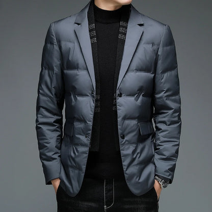 Down Suit Men 2025 New Style Middle-Aged Men's Fashionable Winter Warm and Comfortable Down Jacket Dad Winter Suit Jacket