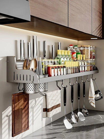 Kitchen Spice Storage Knives Holder Knife Stand Spice Rack Organizer Knives Holder Spoon and Chopsticks Rest Hanging Organizers