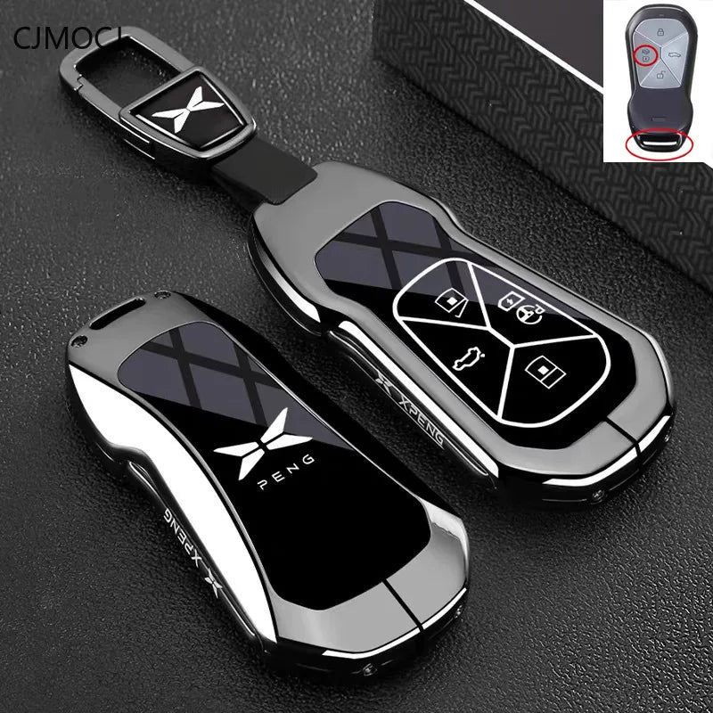 Premium Zinc Alloy Key Cover Case for XPENG G9/G6/G7/P5/P7+/G3i/MONA M03 (2025) - Protective Key Fob Shell Keybag Keychain