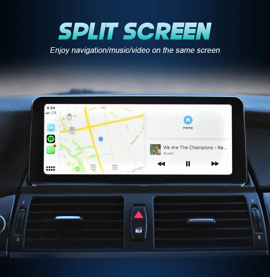 New Android 14 Wireless CarPlay Screen For BMW E60 E61 E62 E63 E90 E91 E92 2005-2012 Car Multimedia Player GPS Radio Navigation