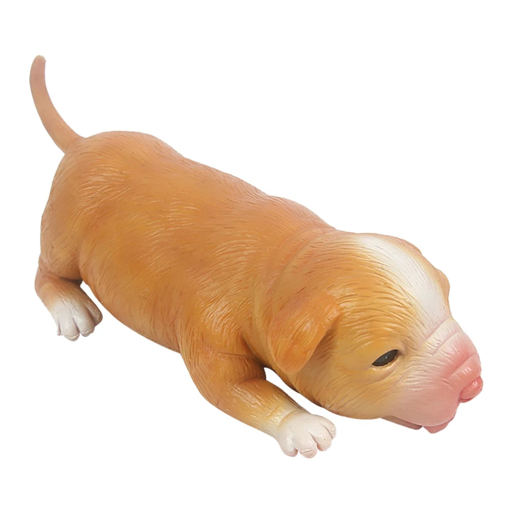 IVITA 18CM Full Silicone Reborn Dog Doll Unpainted with Realistic Eyes Collectible Art Toy for Children Christmas Gift