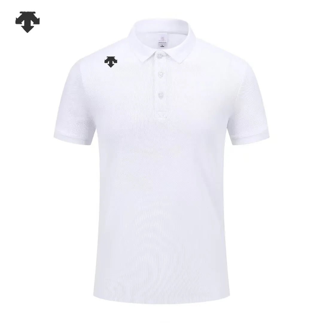 High end sports men's short sleeved brand printed polo shirt comfortable and breathable top 2026 summer new casual lapel T-shirt