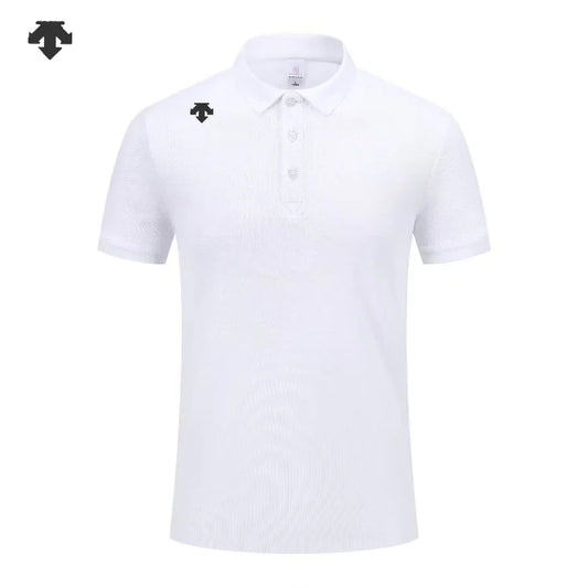 High end sports men's short sleeved brand printed polo shirt comfortable and breathable top 2026 summer new casual lapel T-shirt