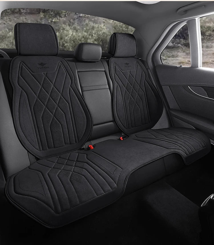 Perforated Suede Seat Cover Universal Four Seasons Cars Seats Covers Breathable Seat Non-slip Luxury Car Rams Latex Seat Cover