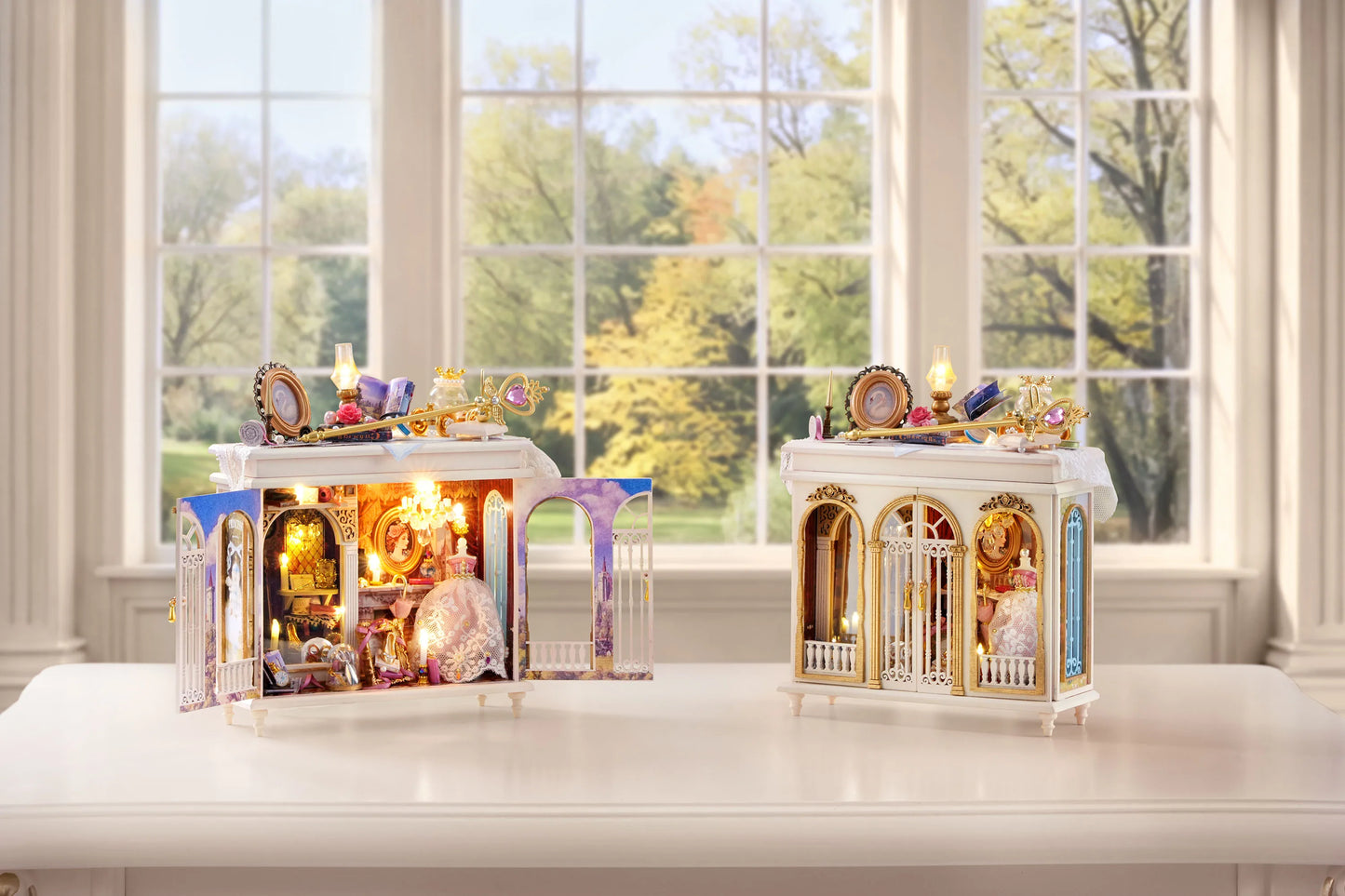 Diy Doll Miniature House Kit Wooden Casa Dollhouse Furniture Light Home Handmade Assembly Miniature Toys Birthday Gifts