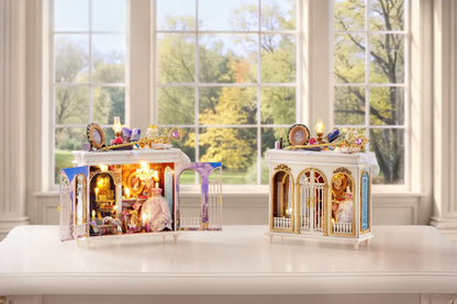 Diy Doll Miniature House Kit Wooden Casa Dollhouse Furniture Light Home Handmade Assembly Miniature Toys Birthday Gifts