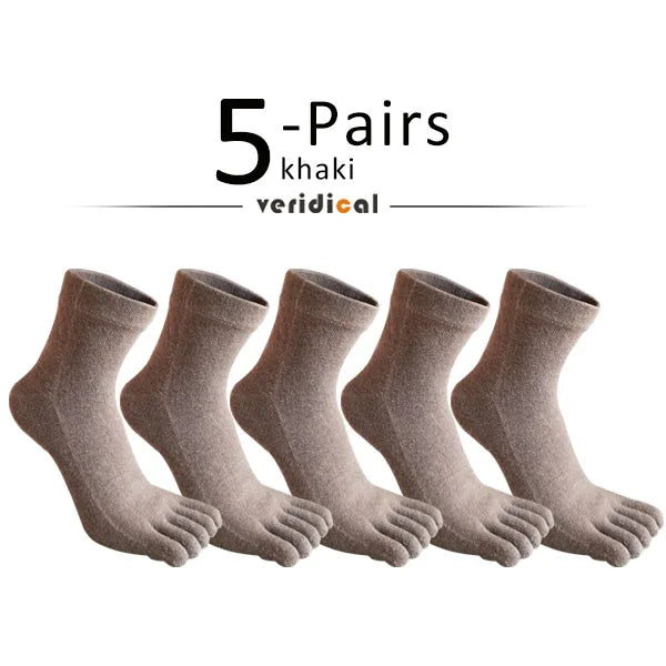 1/5 Pairs Wool Toe Short Socks Winter Man Soft Elastic Endurable Business Sweat-Absorbing Thick Thermal Warm 5 Finger Socks