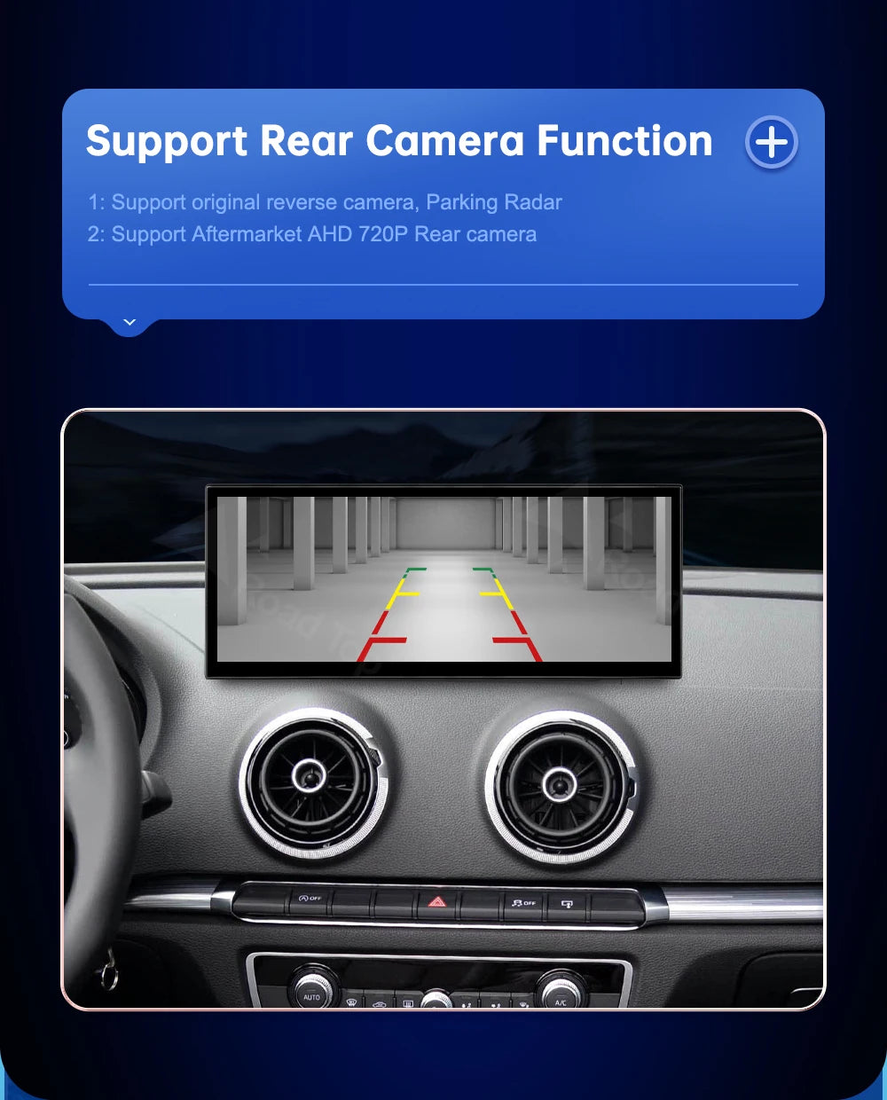 CN Road Top 12.3 Inch Touch Display For Audi A3 S3 2014-2019 Multimedia Player Andriod Auto Link GPS Carplay Screen Car Play