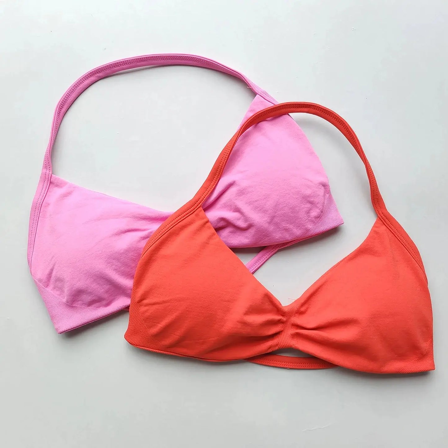 Impact Strappy Bra Gym Top Backless Yoga Bra Removable Cups Women Workout Clothing Seamless Bras Scrunch Workout Yoga Tank