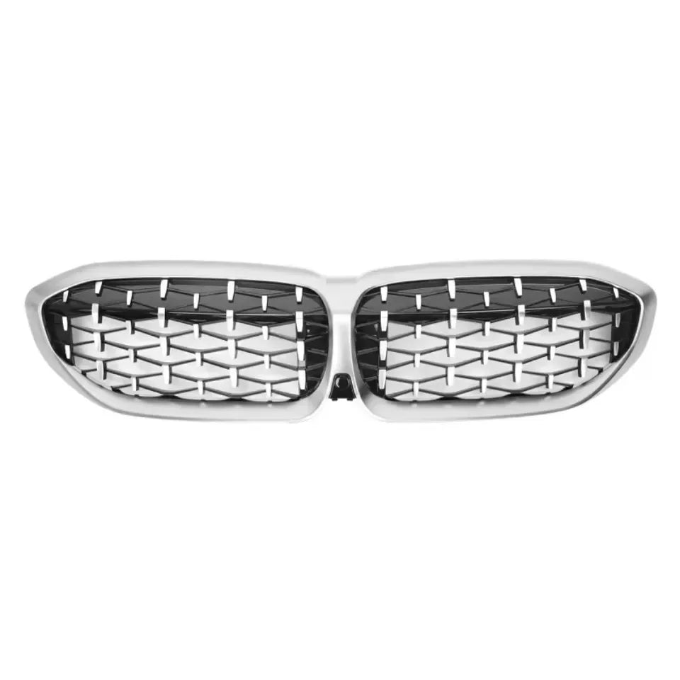 XVIP Front Bumper Kidney Grill Diamonds Style Grille For BMW 3-Series G20 G21 2019-2022 318i 320i 320d 330i 340i 340d M Sport