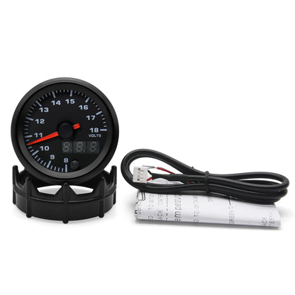 2" 52mm 7 Color LED Dual Display Gauge Boost PSI Boost BAR Water / Oil Temp Oil Pressure Voltmeter Air Fuel Ratio EGT Tachometer