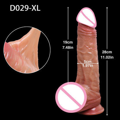 Realistic Dildo Skin Sliding Foreskin for Women Gay Sexmachine Dick Anal Masturbators Strapon Big Penis Dildos Adult Sex Toys 18