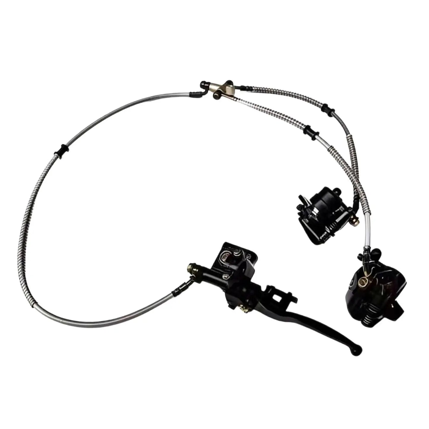 Front Twin Brake Caliper Master Cylinder Assembly, Easy to Install, Go Kart Brake Kit for , Golf Cart Accessories