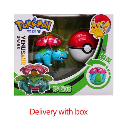 Hot Pokemon Figure Greninja Lucario Pokeball Gyarados Pikachu Dragonite Gengar Mew Venusaur Elf Poke Ball Toy Kids Birthday Gift