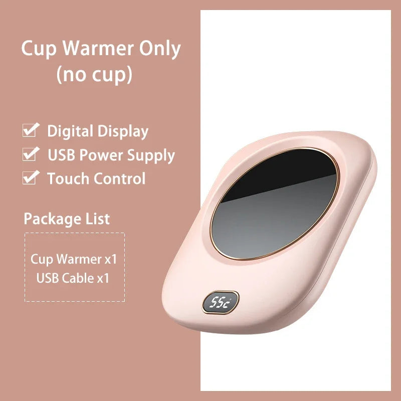 USB Coffee Mug Warmer 3 Temperature Settings Beverage Cup Warmer for Cocoa Tea Water Milk for Home Office Desk Use Heating Plate