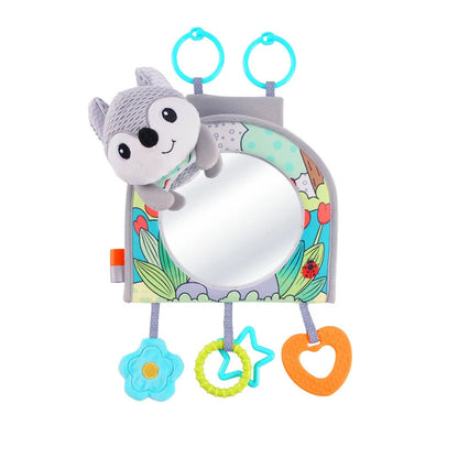 Baby Mirror Car Seat Toys Rear Teether and Crinkle Pape Fun Travel Infant  Tummy Time Toys Babies Carseat Toy for Newborns Gifts
