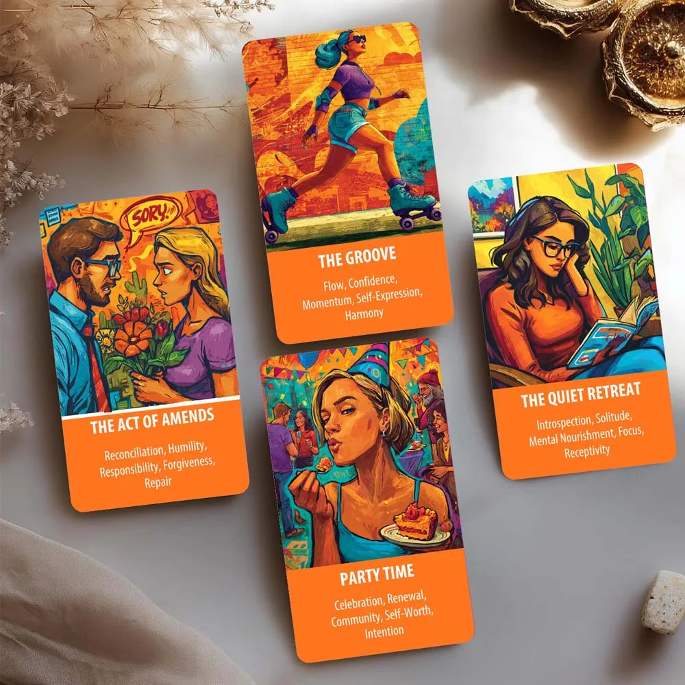 56 Cards The Daily Rhythms Oracle Deck, 13x8 Cm, Build Inner Connection Understanding Life Changes Card Game, Spiritual Insight