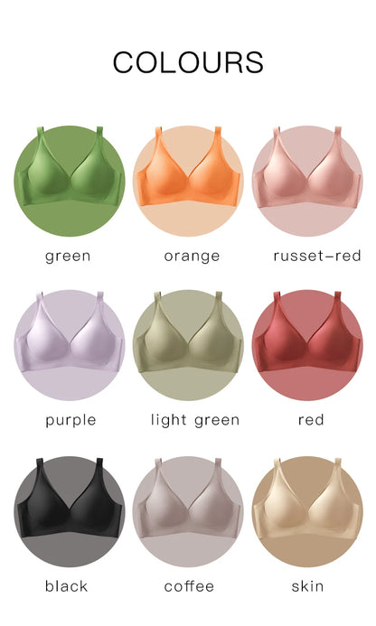 SUJIIN Plus Size Seamless Bra Sets for Women 2025 Push Up Wireless Minimizer Bras Lady Anti-sagging Bralettes for Large Breasts