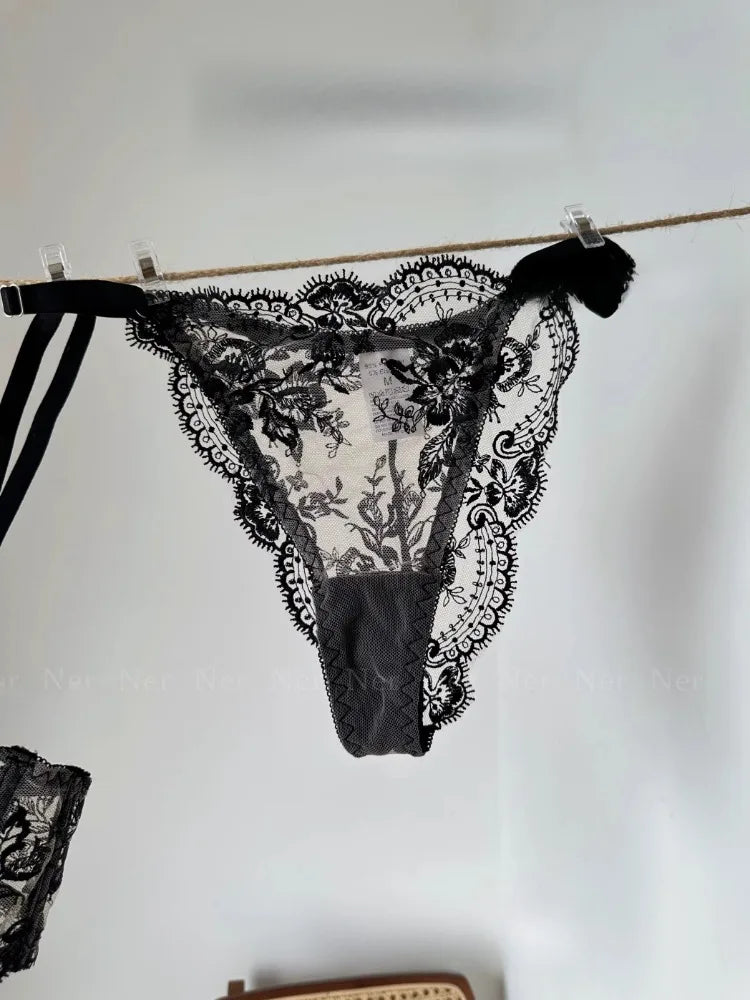 Bestseller 2026 New Arrival Embroidery Purple Ladies Bra Ultrathin Cup Lift Gather Sensual Mood Fashion Daily Women Lingerie Set