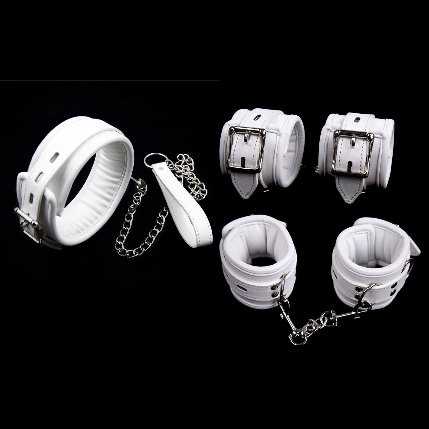 Bondage Kits Extendable Products Leather Restraint Set Handcuffs Ankle Cuffs Bdsm Toys For Couples Women 18 Adult Games