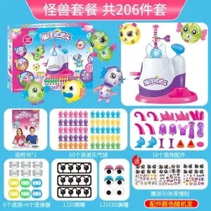 DIY Fun Balloon Inflator oonies Creative Handicraft Inflating Machine for Boys Girls Assembled Bobo Sticky Toys anti-stress toy