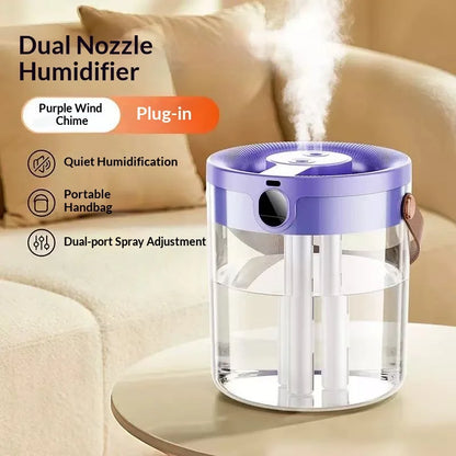 Rechargeable 3 Spray Humidifier Large Capacity Quiet Air Humidifier with Night Light Portable for Home Office Bedroom Desktop