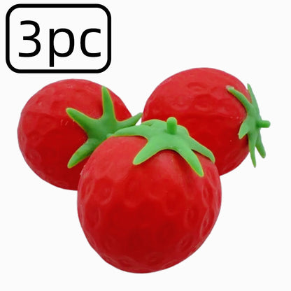 Giant Strawberry Squishy Toy Extra Large Size Strawberry Fidget Toys Slow Rising Shapeable Venting Ball for Adults Friends Gifts