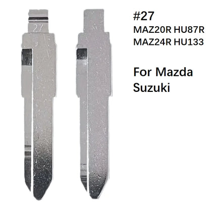 21-30# Universal Uncut Remote Flip Car Key Blank Blade For KeyDiy KD Xhorse VVDI JMD For Nissan Opel Suzuki Honda Chevrolet Kia